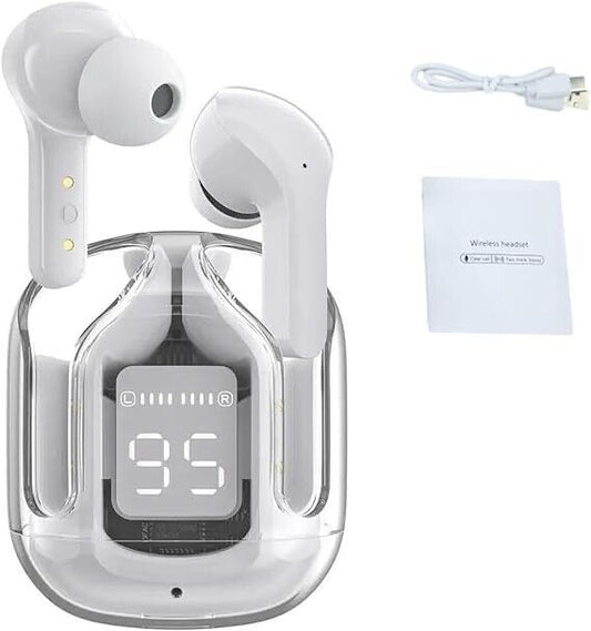 Ultrapods Pro Wireless Earbuds with Display Transparent, Bluetooth 5.3