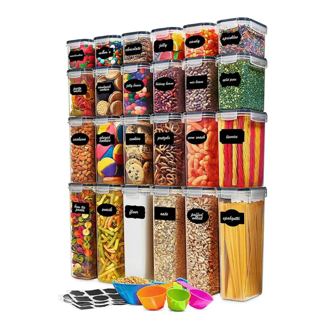 Kitchen Sealing Jars Grain Plastic Large Storage Transparent Food Storage Jars Storage Fresh Boxes